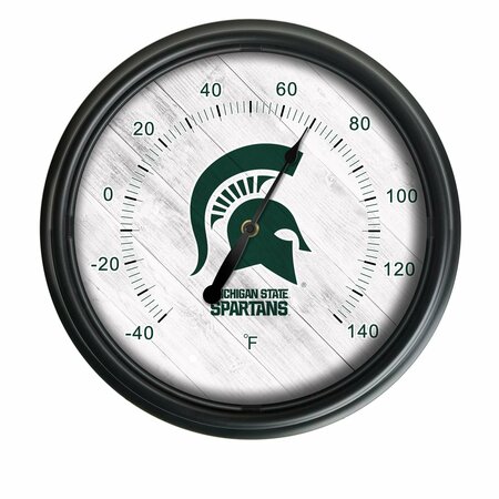 HOLLAND BAR STOOL CO Michigan State University Indoor/Outdoor LED Thermometer ODThrm14BK-08MichSt
